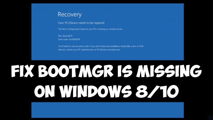 Repair Windows Vista Bootmanager