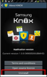 knox app uninstall