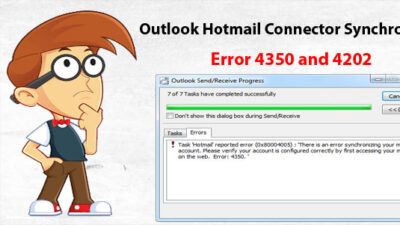 Hotmail Connector Synchronisation Error 4350 and 4202