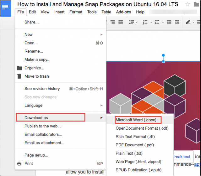 Convert Gdoc to Word Document and Read gdoc Offline in Hard Drive