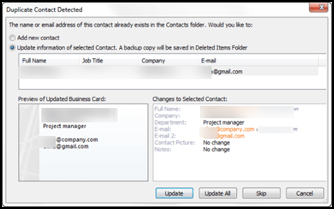 merge outlook contacts