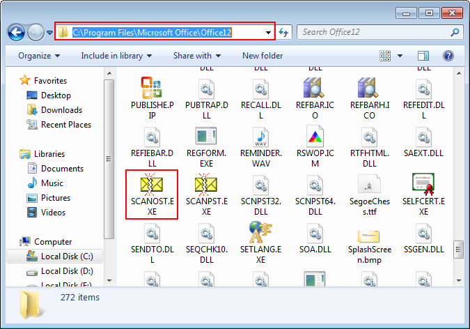 outlook 2007 file repair utility