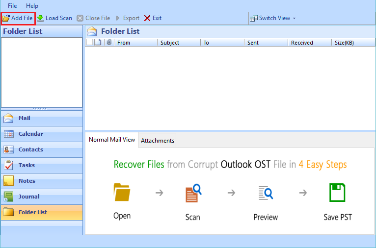 comment ouvrir une image ost dans Outlook 2003