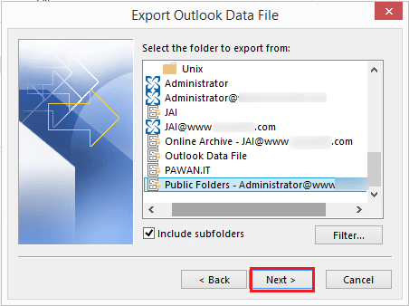 select public folder