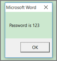 ms access password protect macro