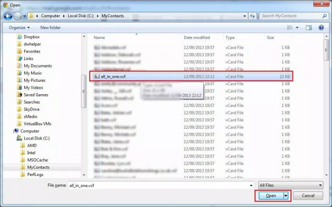how to import contacts into outlook 2010