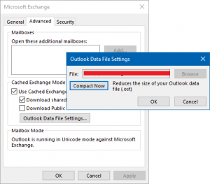 Outlook compact now option