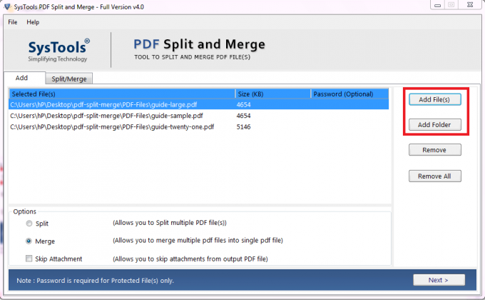 simplest pdf merge split
