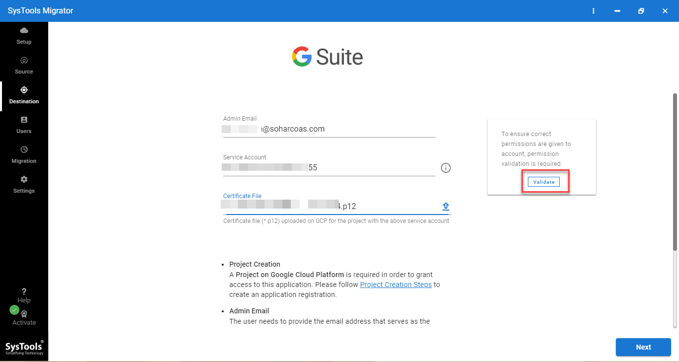 g suite credentials