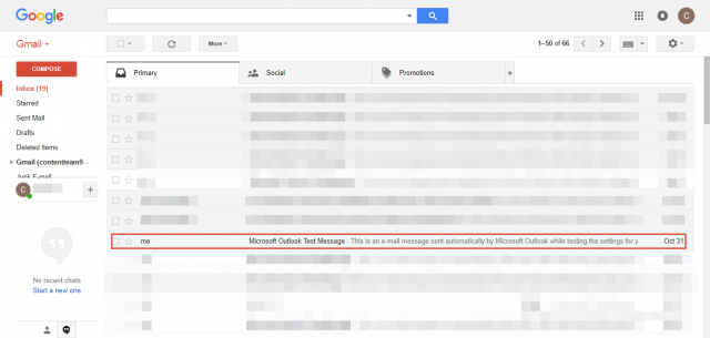 select the gmail message