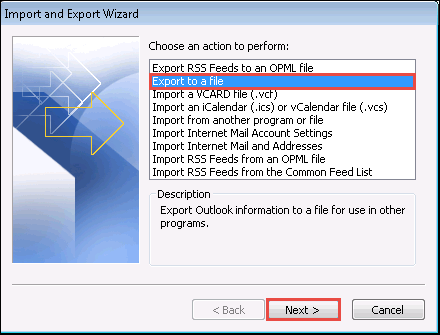 export outlook account settings 2010