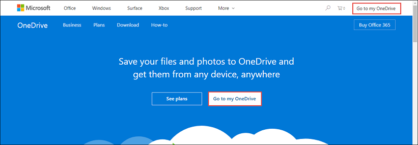 Login to OneDrive accounts 