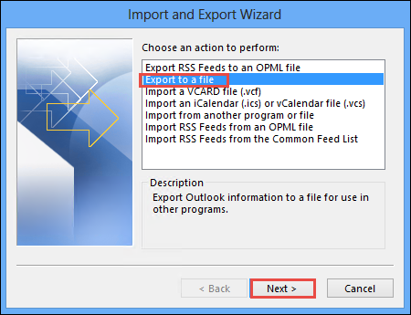 export to a file