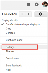 Dump Gmail emails settings