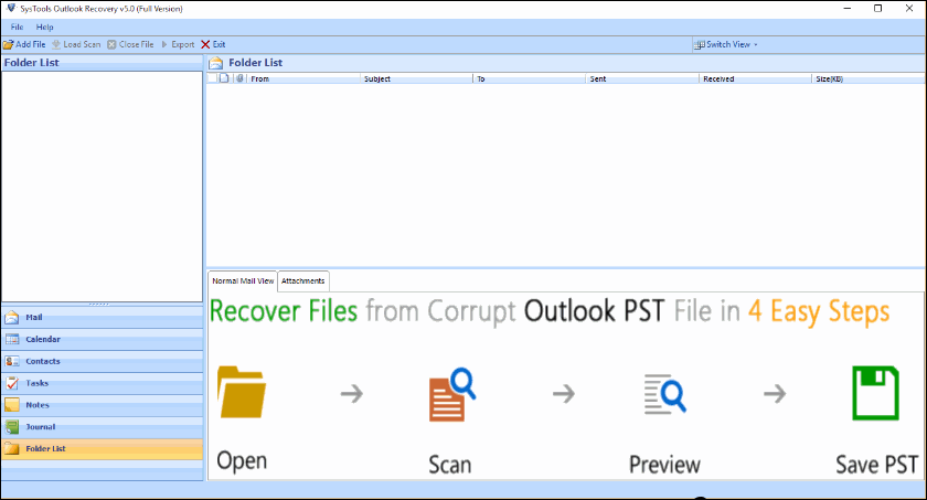 install outlook pst repair tool