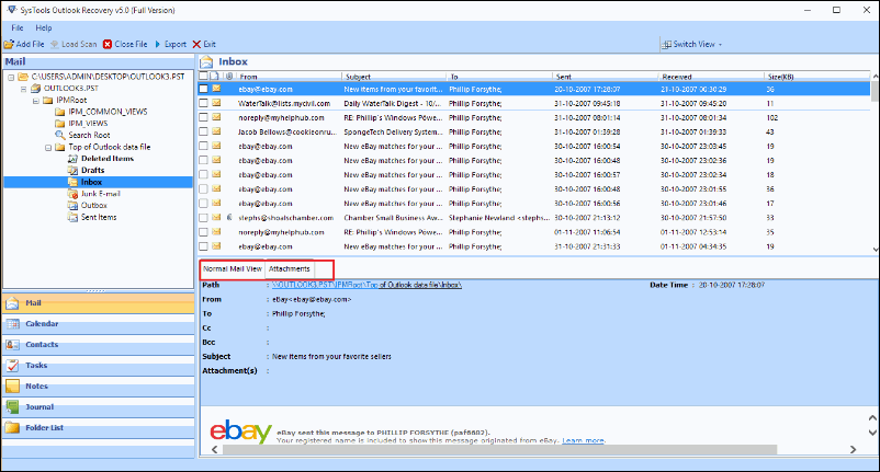 free recover deleted folder outlook 2010 pst