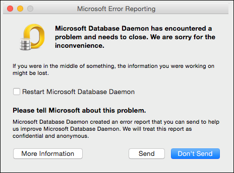 Microsoft database daemon 2011