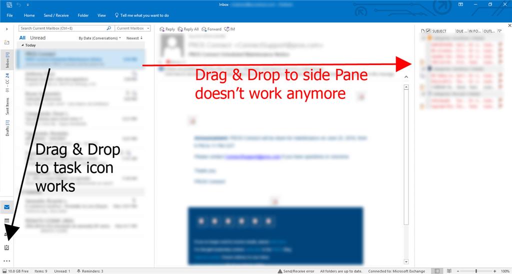 microsoft outlook for mac 15.35 cant drag and drop