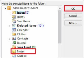 recover notes using outlook for mac 2016