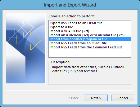 Import option