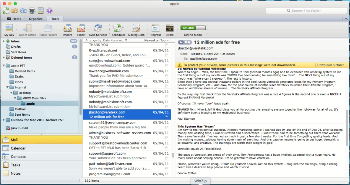 Importieren Sie das PST einfach in Outlook Mac