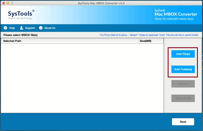 exportierte MBOX-Datei