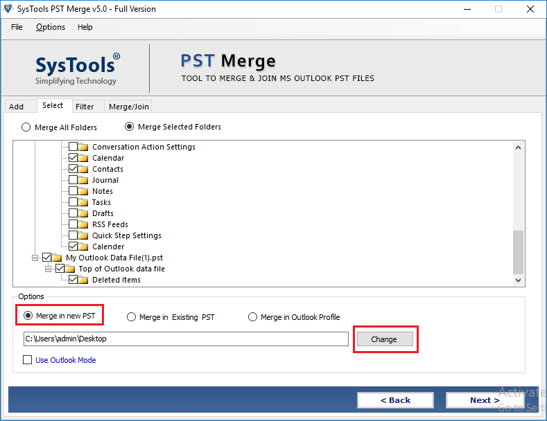 Merge Outlook PST Files