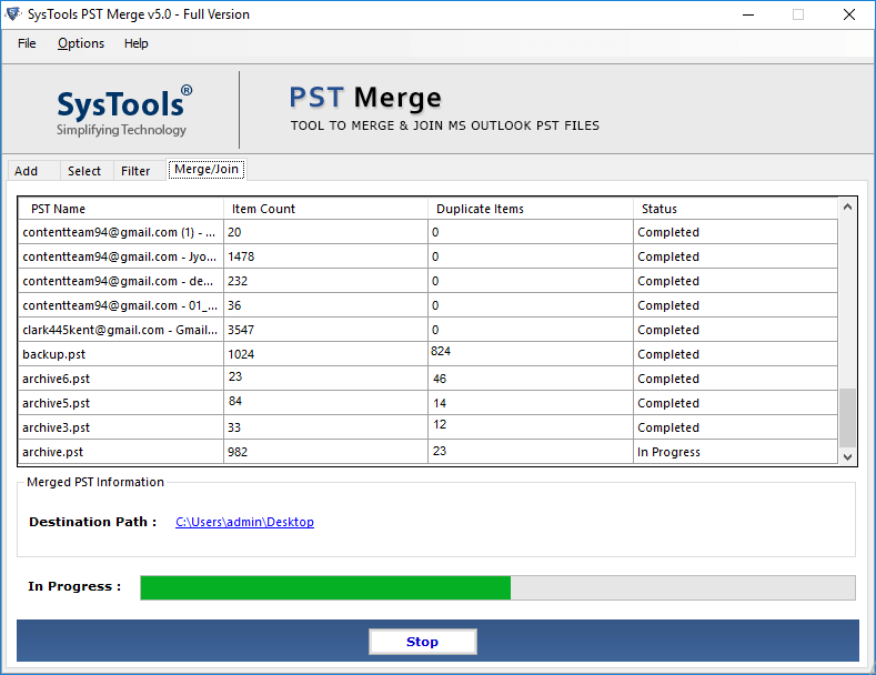 Merge PST Files Outlook 2016