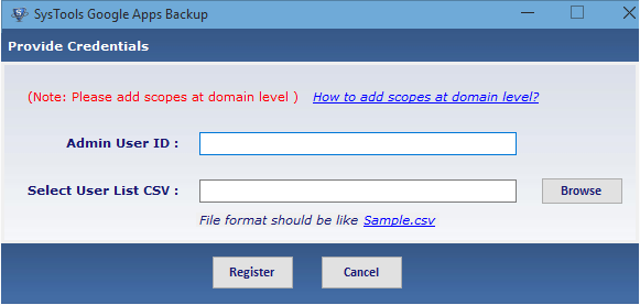 enter g suite credentials