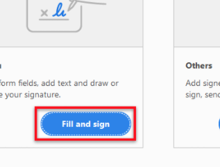 fill & sign option in adobe reader