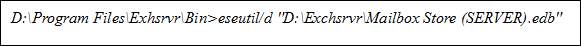 command to defragment the exchange database