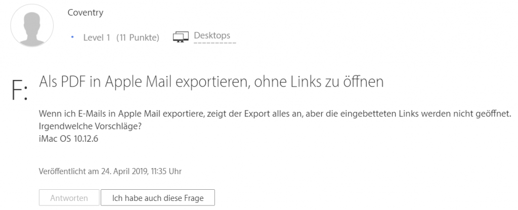 Links funktionieren nicht