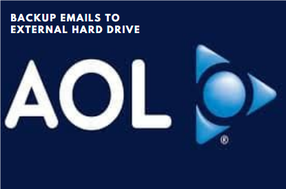 how to backup AOL emails to external hard drive