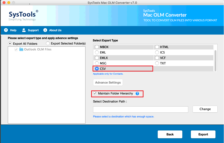 CSV file