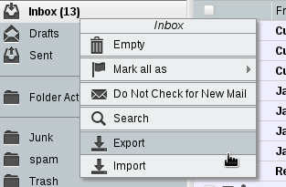 webmail export