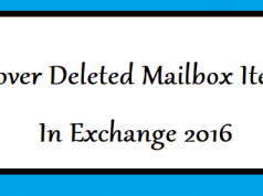 microsoft exchange recover deleted mailbox items