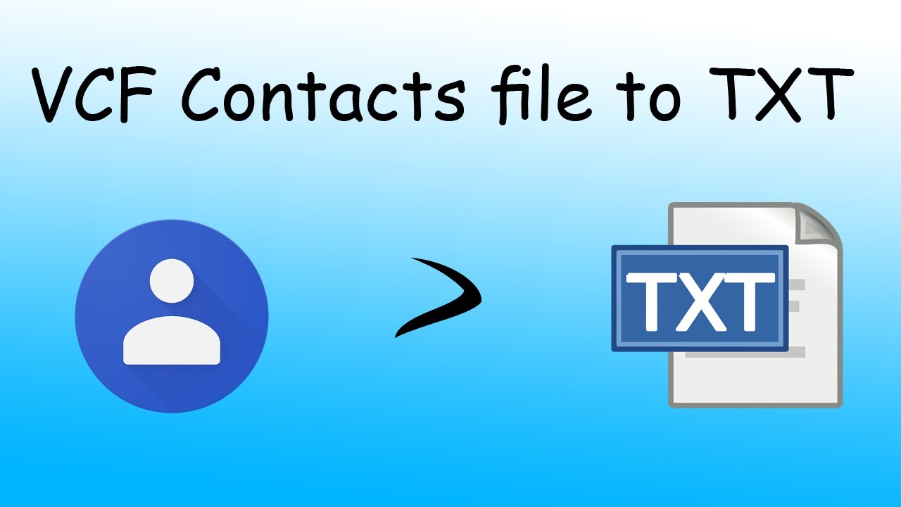 convert vcard to txt