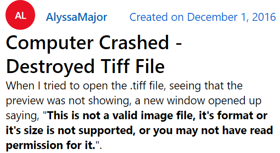 how to repair damaged tiff files
