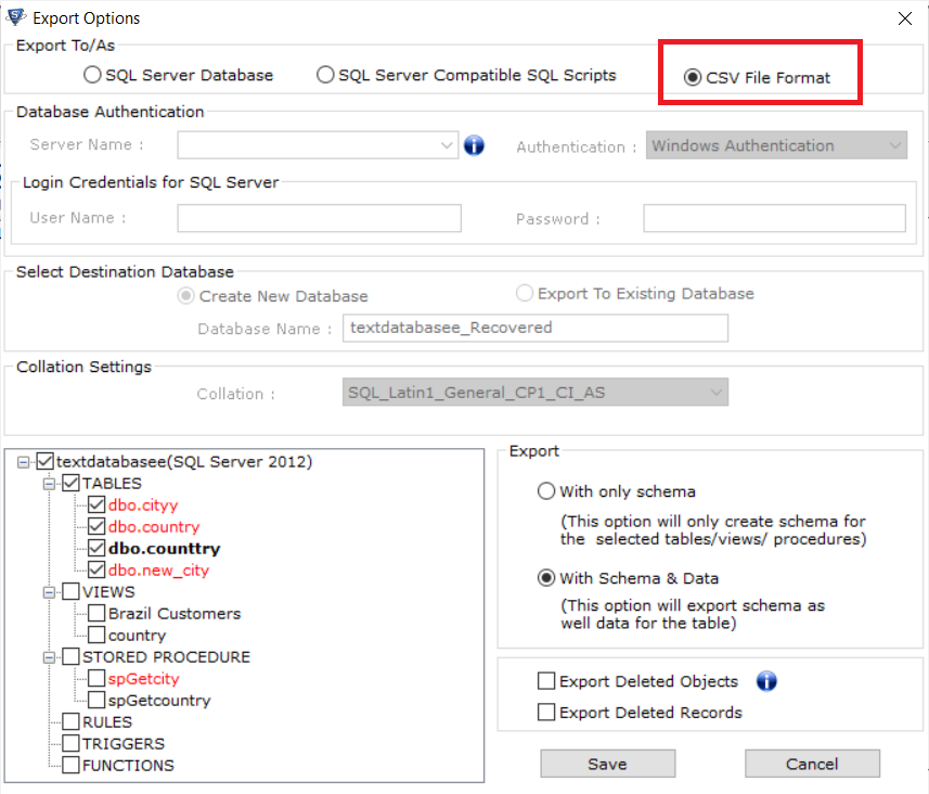 CSV File Format