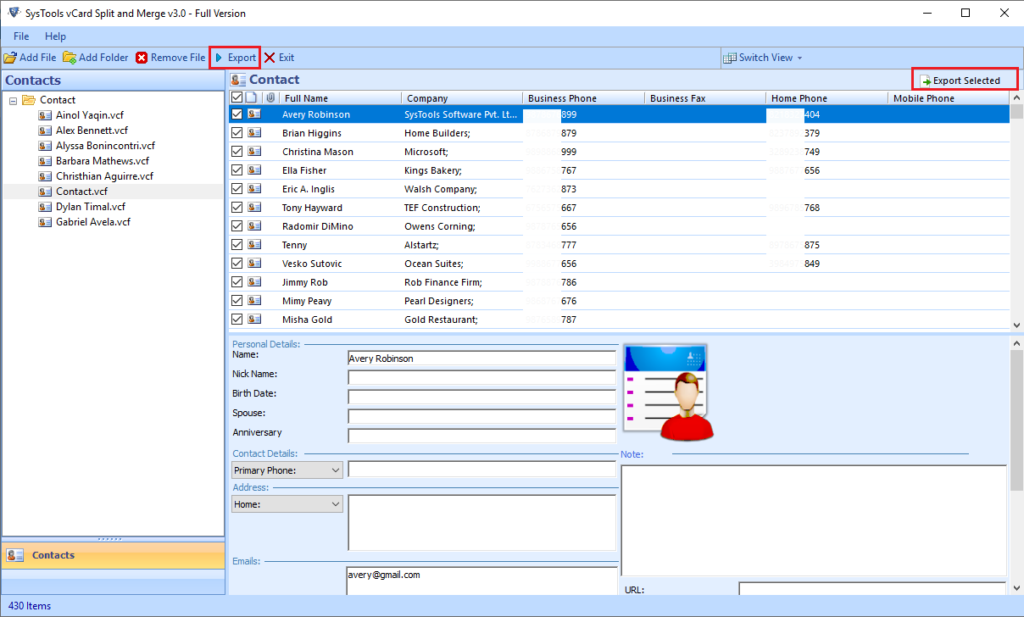 split VCF files