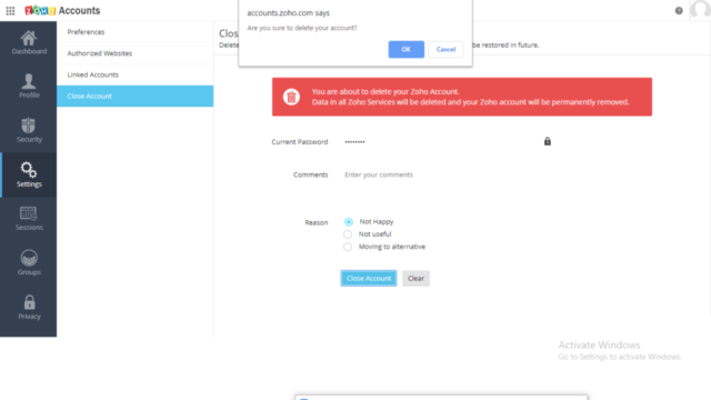 How to Close Zoho Account? Learn the Steps to Delete Account