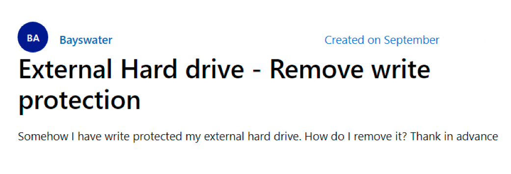 how to remove write protection from transcend external hard drive