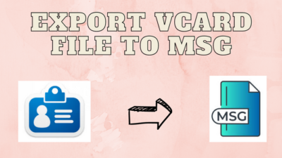 Export vCard File to MSG