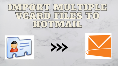 Import multiple vCard Files to Hotmail