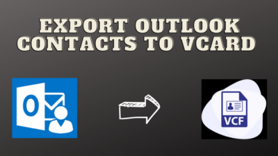 export Outlook contacts to vCard