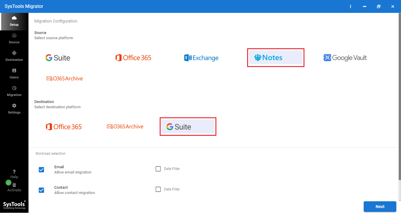 Export NSF File From Lotus Notes to G Suite