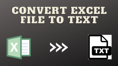 convert Excel file to Text