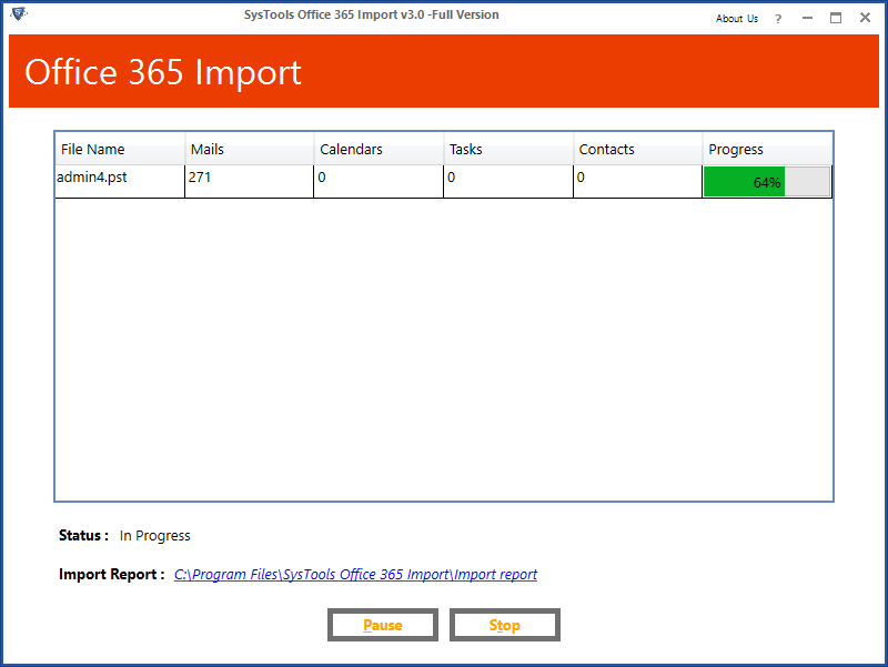 click on import option