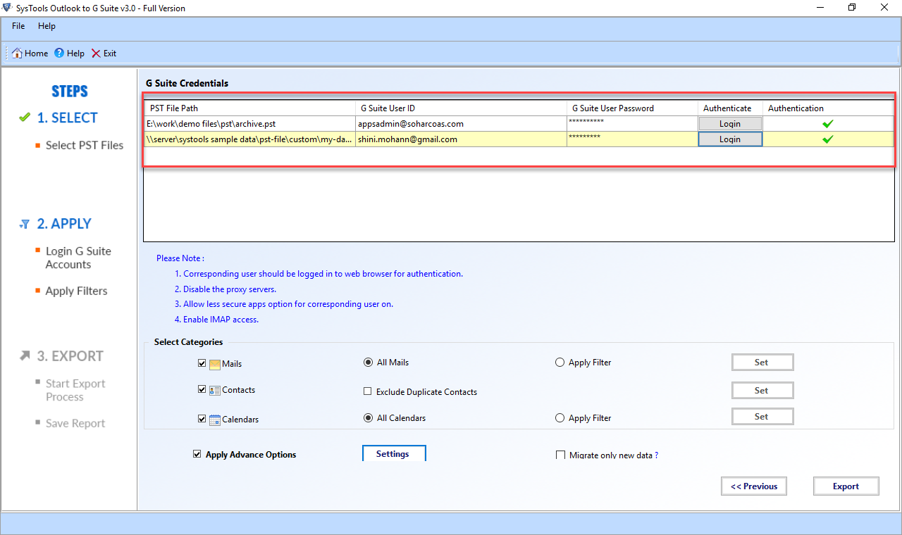 import pst to g suite view pst