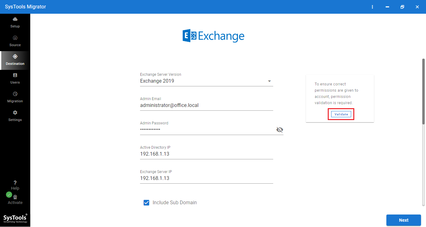 Exchange details